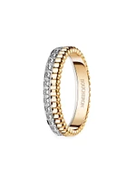 Quatre Radiant Edition Two-Tone 18K Gold & 0.25 TCW Diamond Wedding Band