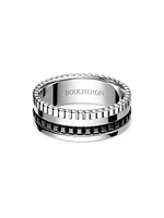 Unisex Quatre Black Edition 18K White Gold & PVD Ring