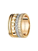 Unisex Quatre Radiant Edition Two-Tone 18K Gold & 0.51 TCW Diamond Ring