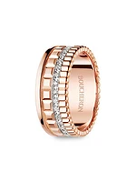 Quatre Two-Tone 18K Gold & 0.24 TCW Diamond Ring