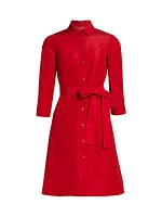 Bracelet Sleeve Silk Shirtdress