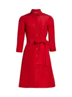 Bracelet Sleeve Silk Shirtdress