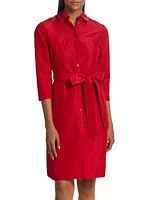 Bracelet Sleeve Silk Shirtdress