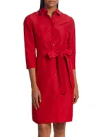 Bracelet Sleeve Silk Shirtdress