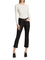 Le Crop High-Rise Mini Bootcut Leather Pants