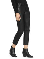 Nico Mid-Rise Cigarette Leather Pants