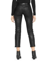 Nico Mid-Rise Cigarette Leather Pants