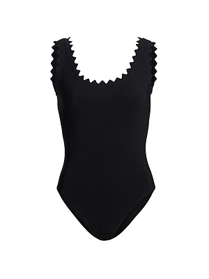 Ines Scallop-Neck One-Piece Swimsuit