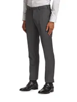 Virgin Wool Slim-Fit Pants