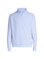 Perth Loop Terry Sugar Stripe Quarter-Zip Sweatshirt