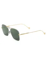 56MM Square Aviator Sunglasses