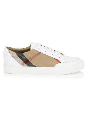 Salmond Vintage Check Leather & Textile Sneakers