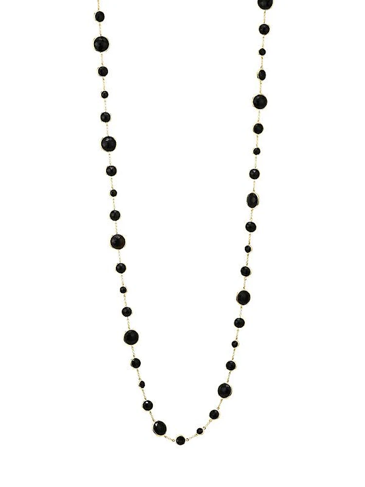 Lollipop® Long Lollitini 18K Yellow Gold & Onyx Necklace