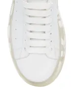 Men's Oversized Gel Sole Leather Platform Sneakers