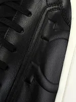 Borg Quilted Logo Leather Runners