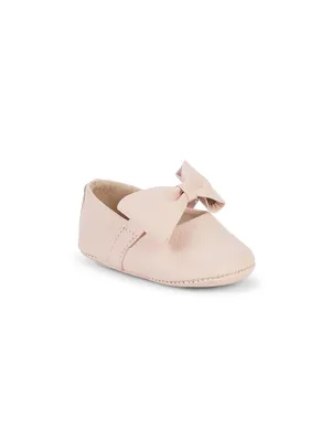 Baby Girl's Leather Bow Ballerina Shoes