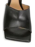 Stretch Leather Mules