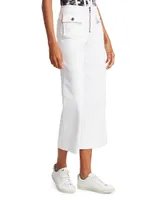 Azure Cropped Wide-Leg Pants