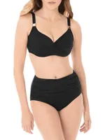 Surplice Shirred Bikini Top