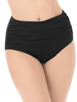 Norma Shirred Hi-Rise Bikini Bottom