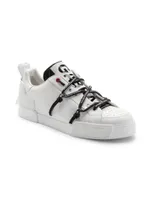 Portofino Logo Strap Leather Sneakers