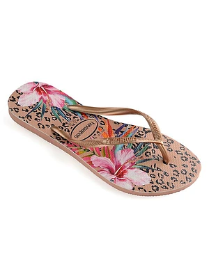 Baby's, Little Girl's & Girl's Slim Animal Floral Flip Flops