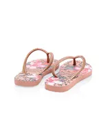 Baby's, Little Girl's & Slim Animal Floral Flip Flops