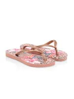 Baby's, Little Girl's & Slim Animal Floral Flip Flops