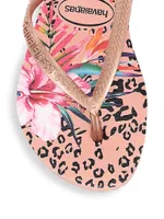 Baby's, Little Girl's & Slim Animal Floral Flip Flops