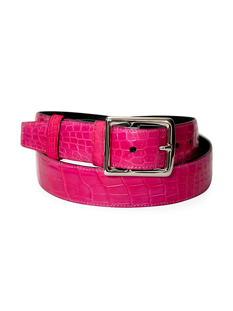 Genuine Crocodile Buckle Belt