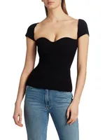 Ista Ribbed Corset Sweater