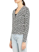 Leopard Print V-Neck Cardigan