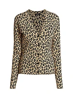 Leopard Print V-Neck Cardigan