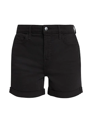 Mid-Rise Denim Rolled Shorts