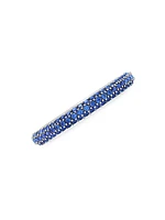 Moonlight 18K White Gold, Black Rhodium & Blue Sapphire Pavé Slim Ring