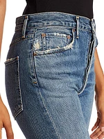 Riley Mid-Rise Straight-Leg Ankle Jeans