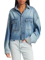 Cropped Denim Shirt