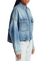 Cropped Denim Shirt