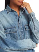 Cropped Denim Shirt