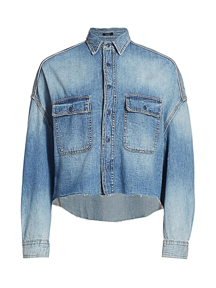 Cropped Denim Shirt