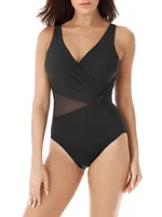 Illusion Circe V-Neck One-Piece Swimsuit