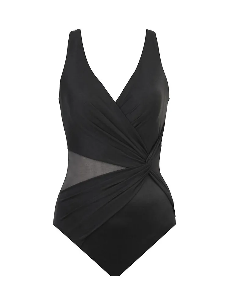 Illusion Circe V-Neck One-Piece Swimsuit