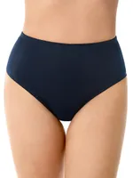 Solid Basic High-Waist Bikini Bottom