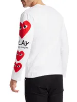 Multi Heart Graphic Long-Sleeve Tee