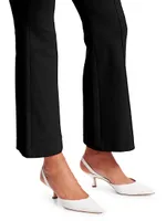 Pull-On Cropped Flare Pants