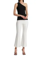 Pull-On Cropped Flare Pants