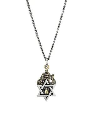 New Classics Star Of David Goldtone Sterling Silver Necklace