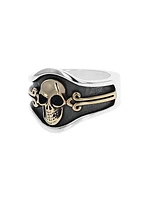 New Classics Skull Cigar Band Ring