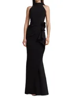 Gudrum Halter Ruffle Gown