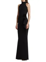 Gudrum Halter Ruffle Gown